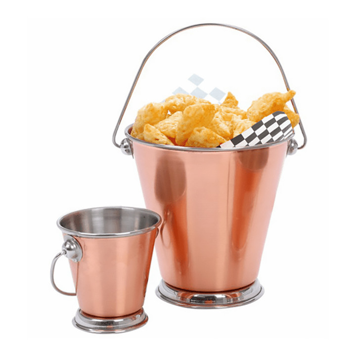 Serving Bucket Steel Copper Ø9x9cm (12 Units)