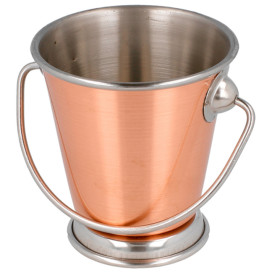 Serving Bucket Steel Copper Ø12x12cm (1 Unit) 