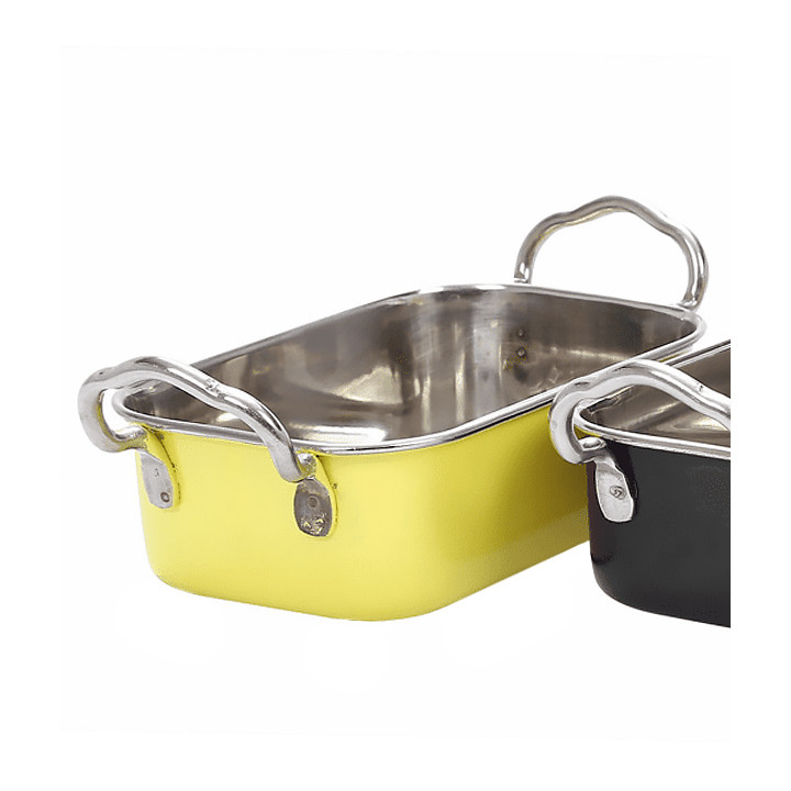 Serving Bucket Steel Yellow 14,5x9,5cm (1 Unit) 