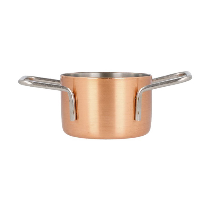 Serving Mini Cooking Pot Bowl Steel Copper Ø7x4,5cm (1 Unit) 