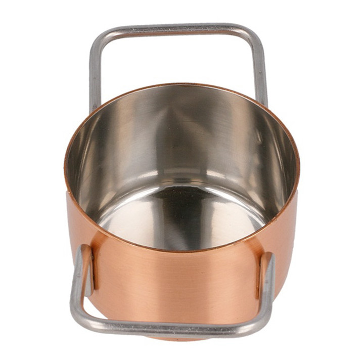 Serving Mini Cooking Pot Bowl Steel Copper Ø7x4,5cm (1 Unit) 
