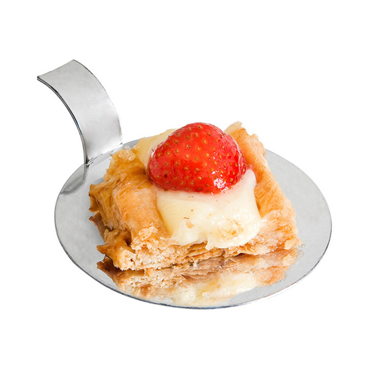 Plastic Tasting Plate PS with Handle Silver Ø8cm (1296 Units)