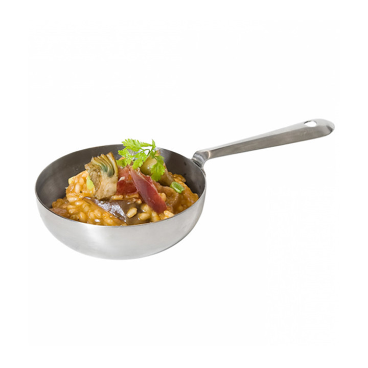 Serving Mini Fry Pan Steel Ø10x3cm (12 Units)