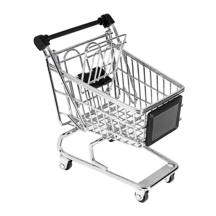 Serving Mini Shopping Basket Containers Steel 13x13,5x9,5cm (6 Units)