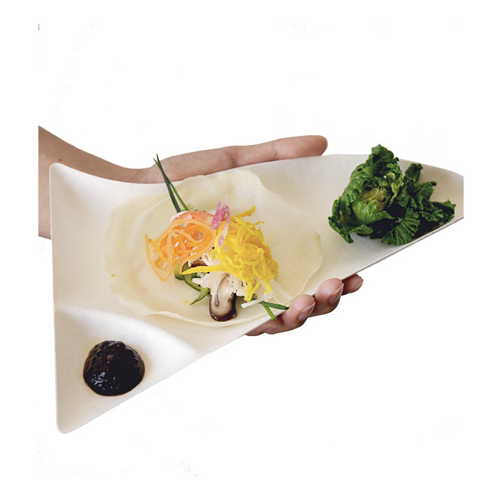 Sugarcane Tray Wasara Biodegradable Double Compartment (50 Units)
