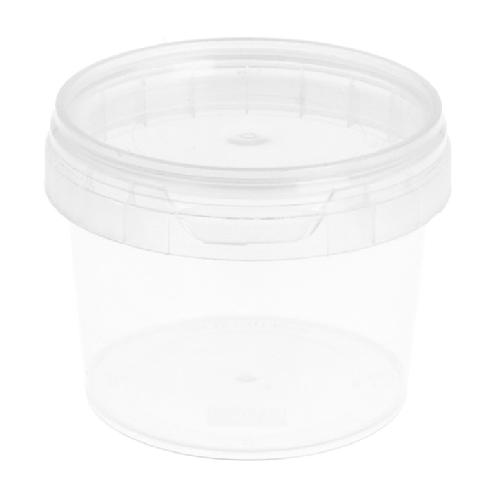 Plastic Deli Container with Plastic Lid PP Tamper-Evident 120ml Ø6,9cm (25 Units) 
