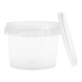 Plastic Deli Container with Plastic Lid PP Tamper-Evident 120ml Ø6,9cm (25 Units) 
