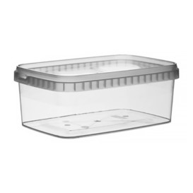 Plastic Deli Container and Plastic Lid PP Tamper-Evident 1200ml 19,2x12,6cm (13 Units)