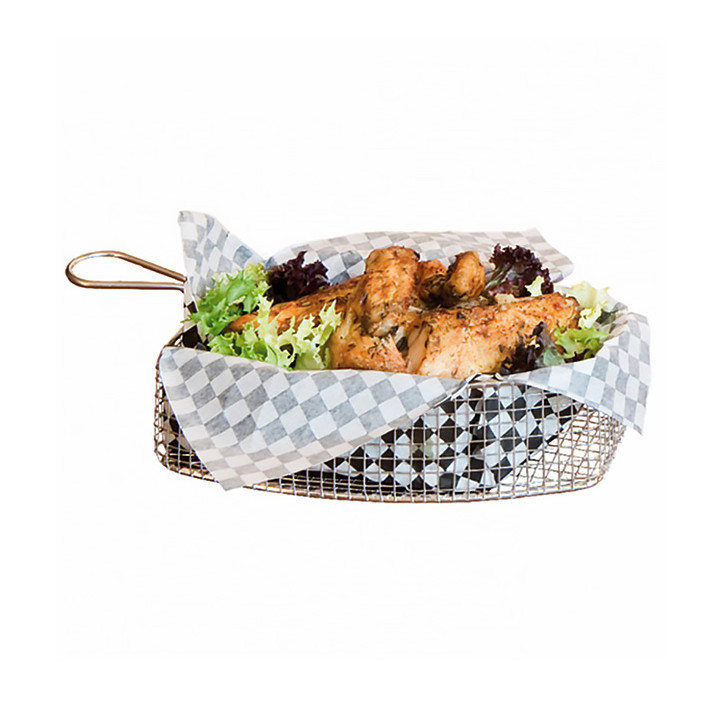 Serving Mini Fryer Container Steel 23x13x6cm (6 Units)