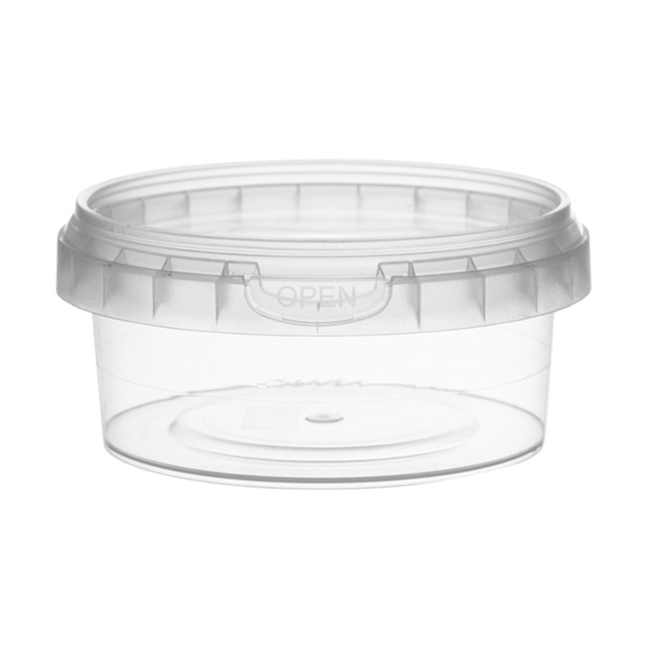 Plastic Deli Container with Plastic Lid PP Tamper-Evident 180 ml Ø9,5  (12 Units)