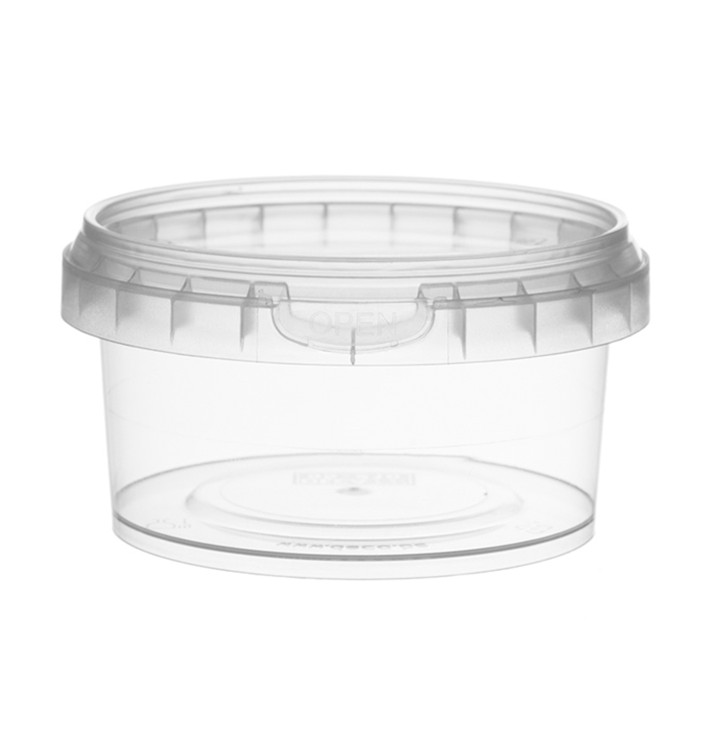 Plastic Deli Container with Plastic Lid PP Tamper-Evident 210 ml Ø9,5 (494 Units)