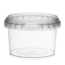 Plastic Deli Container with Plastic Lid PP Tamper-Evident 280 ml Ø9,5 (25 Units)