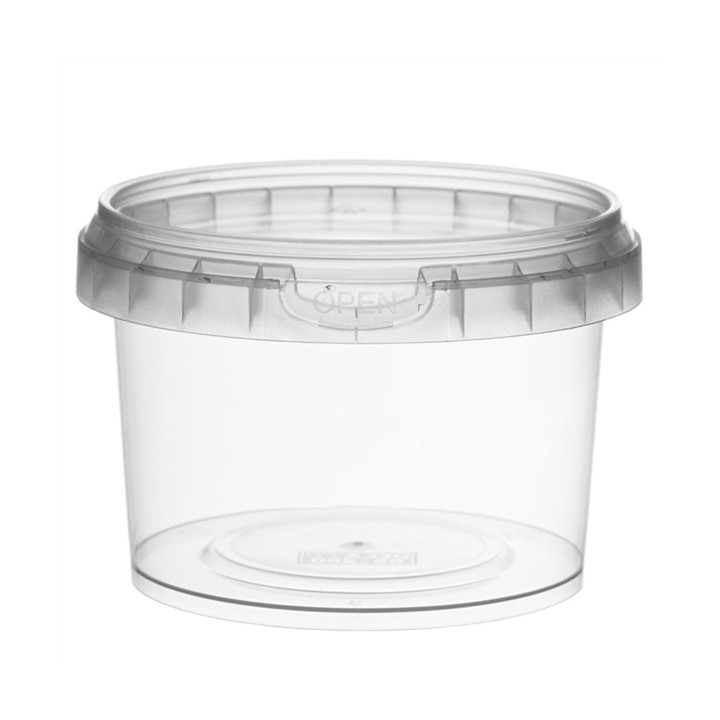 Plastic Deli Container with Plastic Lid PP Tamper-Evident 280 ml Ø9,5 (475 Units)
