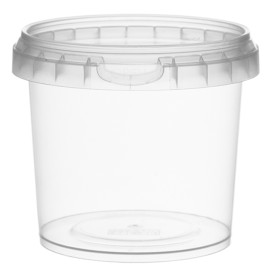 Plastic Deli Container with Plastic Lid PP Tamper-Evident 365 ml Ø9,5 (24 Units)