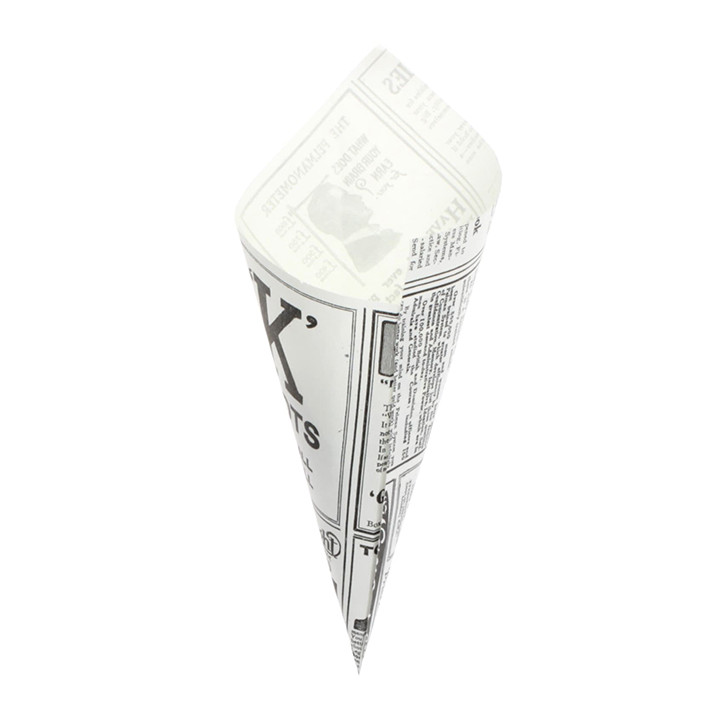 Paper Food Cone Grease-Proof "Times" 16cm 40g (250 Units)