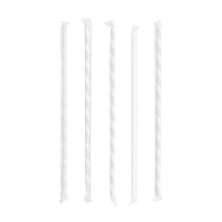 Paper Straw Flexible Pack Wrapped Ø0,6cm 23cm (250 Units)