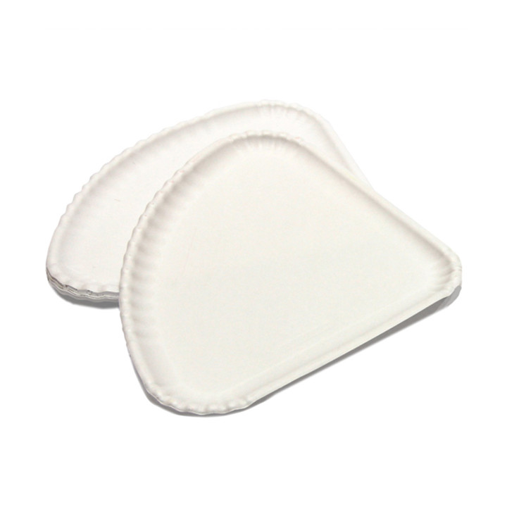 Paper Pizza Plate White Triangular Shape 1/4 30x21 (100 Units) 