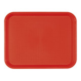Plastic Tray Fast Food Red 30,4x41,4cm (1 Unit) 