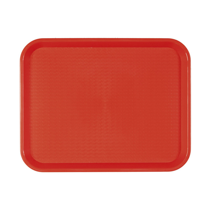 Plastic Tray Fast Food Red 35,5x45,3cm (1 Unit) 