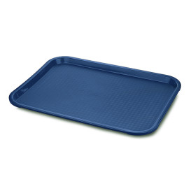 Plastic Tray Fast Food Blue 27,5x35,5cm (1 Unit) 