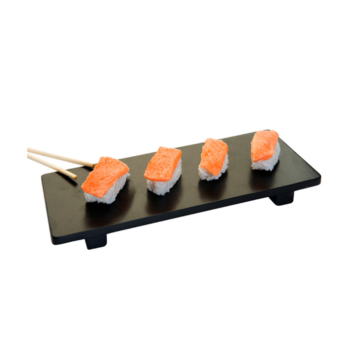 Bamboo Sushi Tray Black 30x11x2,5cm (1 Unit) 