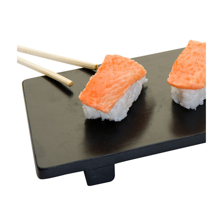 Bamboo Sushi Tray Black 50x23x2,5cm (10 Units)