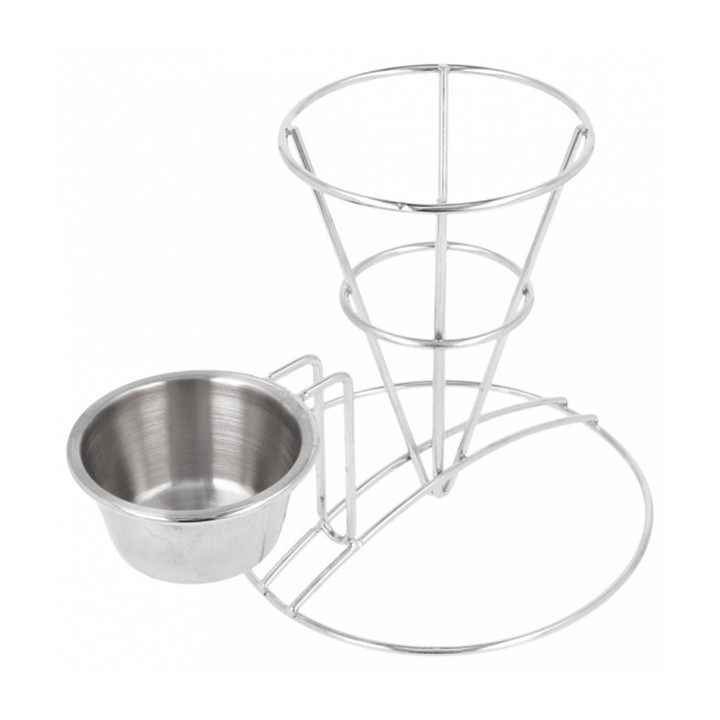Display Basket Containers Steel with Cup Ø8,3x12,7cm (12 Units)