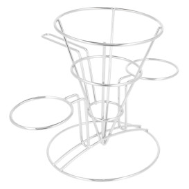 Display Basket Containers Steel 2 Cups Ø10,8x15,2cm (1 Unit) 