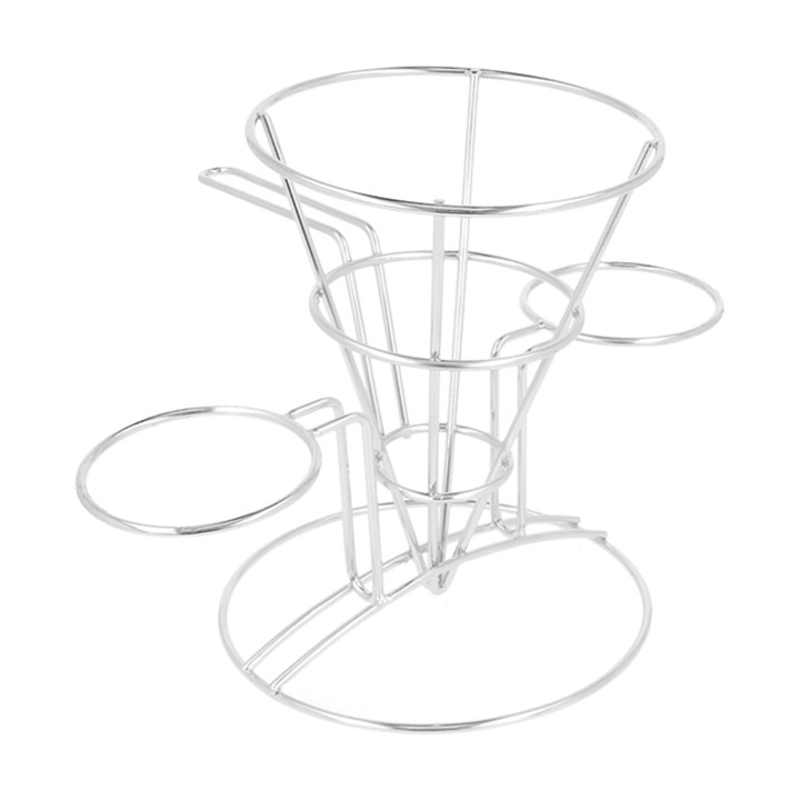 Display Basket Containers Steel 2 Cups Ø10,8x15,2cm (12 Units)