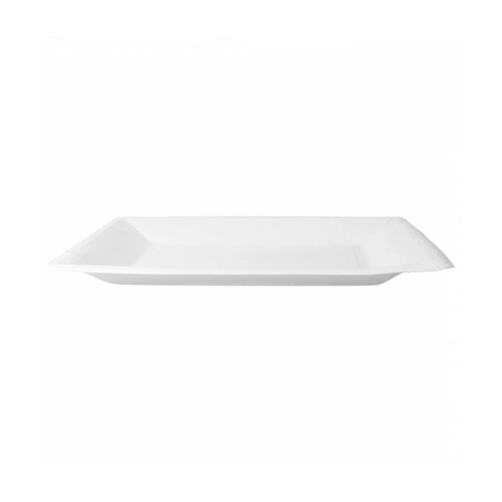 Paper Plate Biocoated White Square 23cm (400 Units)