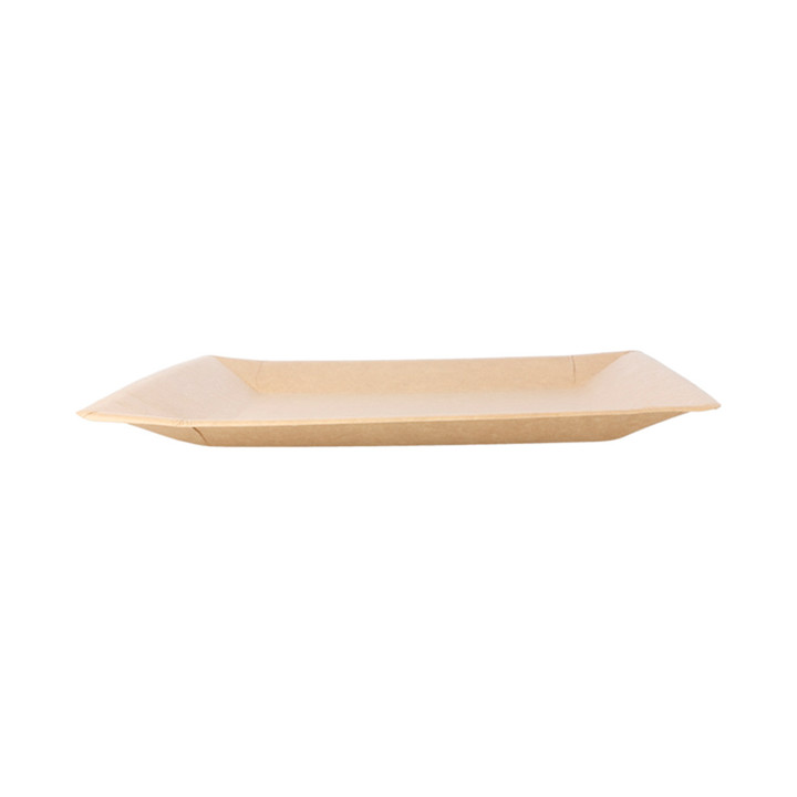Paper Plate Biocoated Natual Square 18cm (20 Units) 