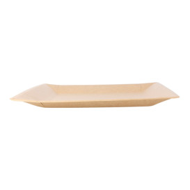 Paper Plate Biocoated Natual Square 23cm (20 Units) 