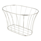 Basket Containers Steel Oval Shape Silver 21x12,7x12,7 (1 Unit)