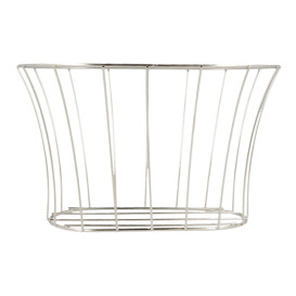 Basket Containers Steel Oval Shape Silver 21x12,7x12,7 (1 Unit)