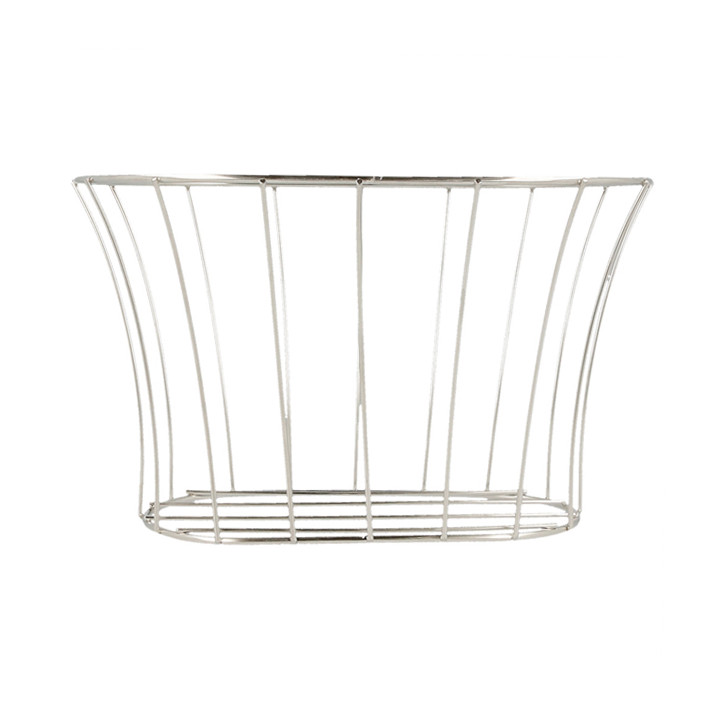 Basket Containers Steel Oval Shape Silver 21x12,7x12,7 (12 Units)