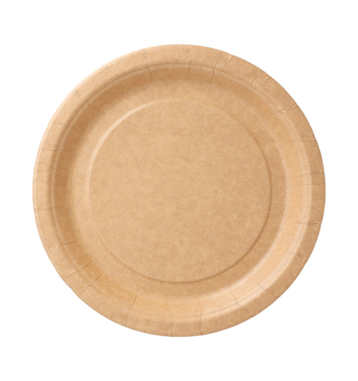 Paper Plate Biocoated Natural 18 cm (400 Units)