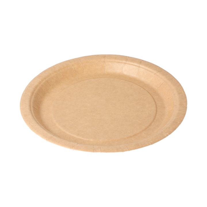 Paper Plate Biocoated Natural 18 cm (400 Units)