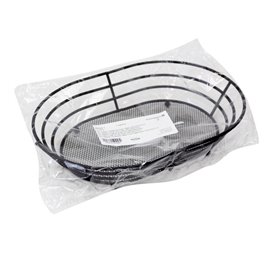 Basket Containers Steel Oval Shape Black 28x20,5x5,7cm (1 Unit) 