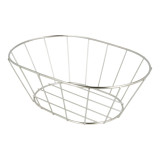 Basket Containers Steel Oval Shape Silver 21,6x14x7,6cm (1 Unit) 