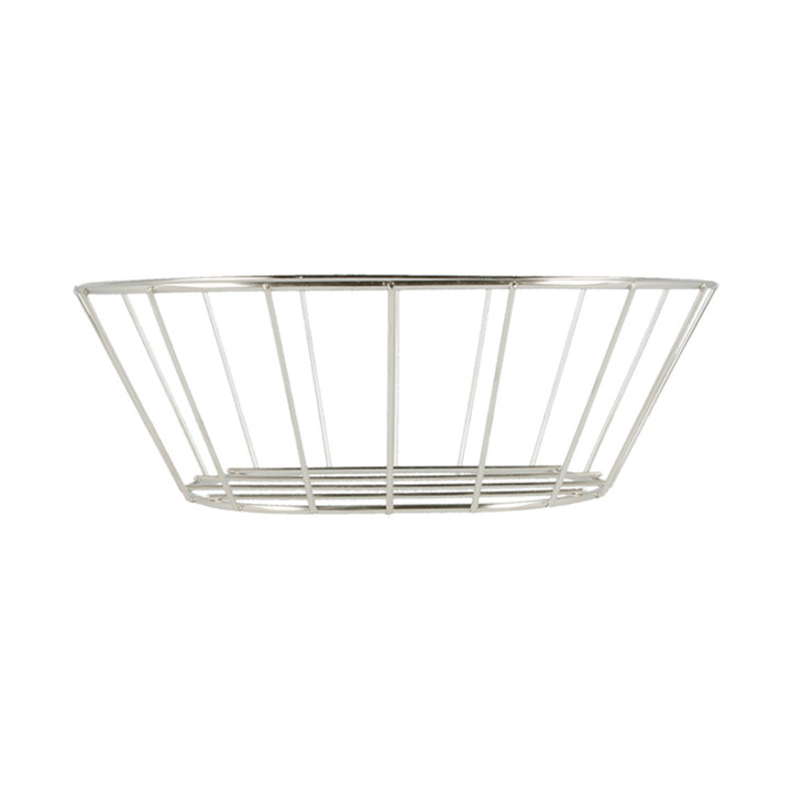 Basket Containers Steel Oval Shape Silver 21,6x14x7,6cm (24 Units)