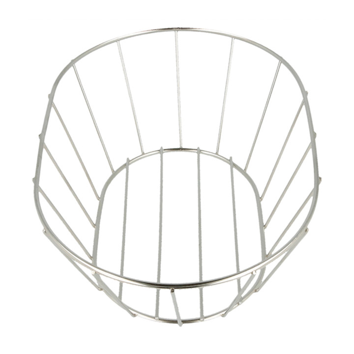 Basket Containers Steel Oval Shape Silver 21,6x14x7,6cm (24 Units)