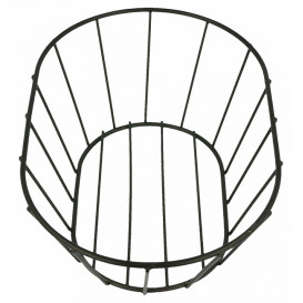 Basket Containers Steel Oval Shape Black 21,6x14x7,6cm (24 Units)