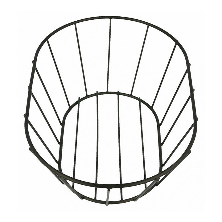 Basket Containers Steel Oval Shape Black 21,6x14x7,6cm (24 Units)
