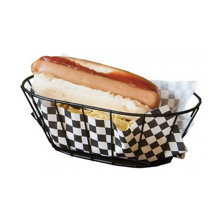 Basket Containers Steel Oval Shape Black 21,6x14x7,6cm (24 Units)