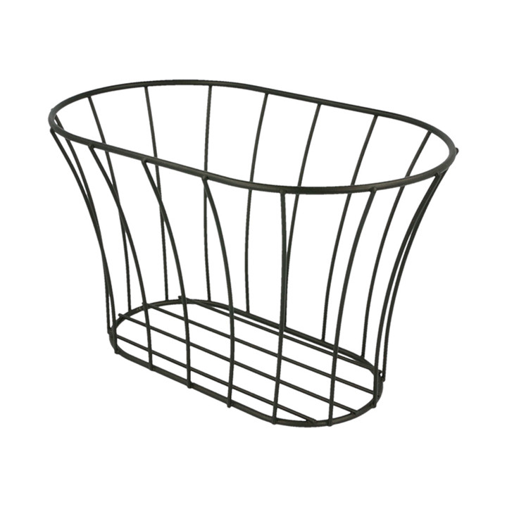 Basket Containers Steel Oval Shape Black 21x12,7x12,7 (12 Units)