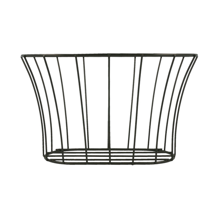 Basket Containers Steel Oval Shape Black 21x12,7x12,7 (12 Units)