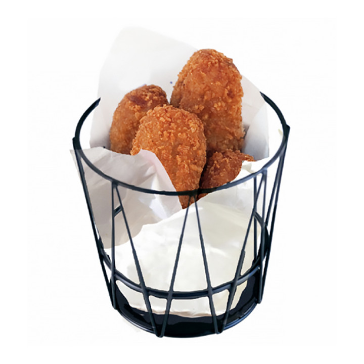 Basket Containers Steel Round Shape Black Ø11,5x11,5cm (24 Units)