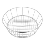 Basket Containers Steel Round Shape Silver Ø24,1x7cm (1 Unit) 