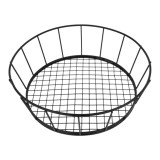 Basket Containers Steel Round Shape Black Ø24,1x7cm (1 Unit) 