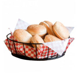 Basket Containers Steel Round Shape Black Ø24,1x7cm (1 Unit) 